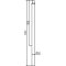 Dekorativ puller | Serie 465B | � 60 mm | fastmonteret, til indst�bning i beton med jordanker, total l�ngde ca. 1400 mm | uden l�s | uden �je